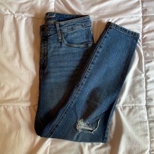 High rise skinny crop